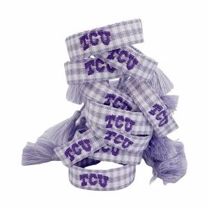 🐸 NIB : TCU Game Day Bracelet - Gingham